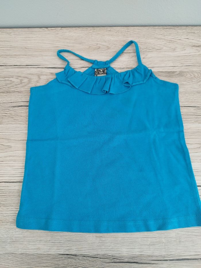 Débardeur turquoise fille 3 ans
