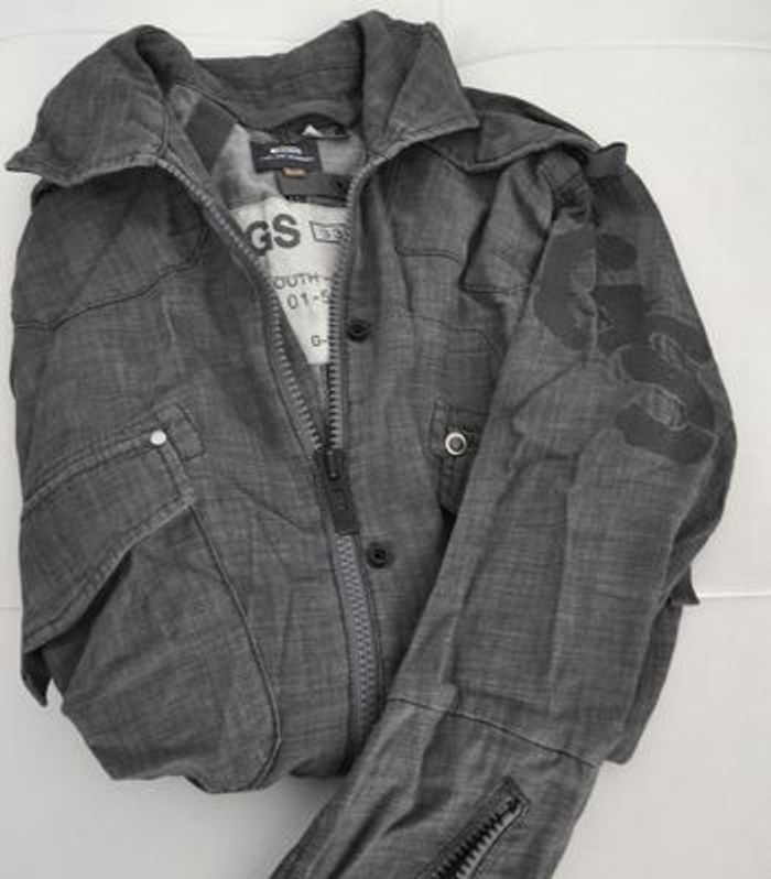 Chemise zippée G-Star effet jean denim taille L - photo numéro 2