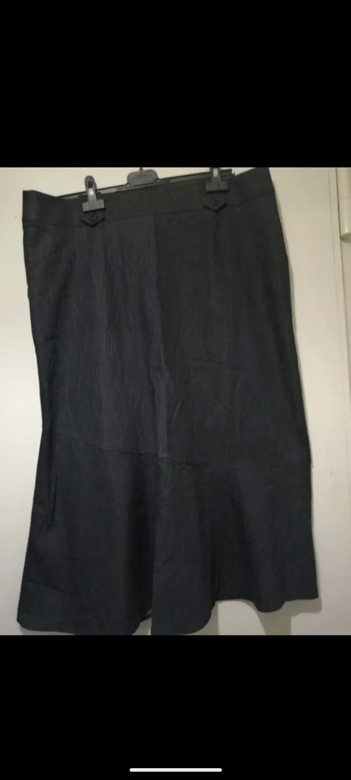 Magnifique jupe vintage fashion plus grise. Taille 48 - photo numéro 3