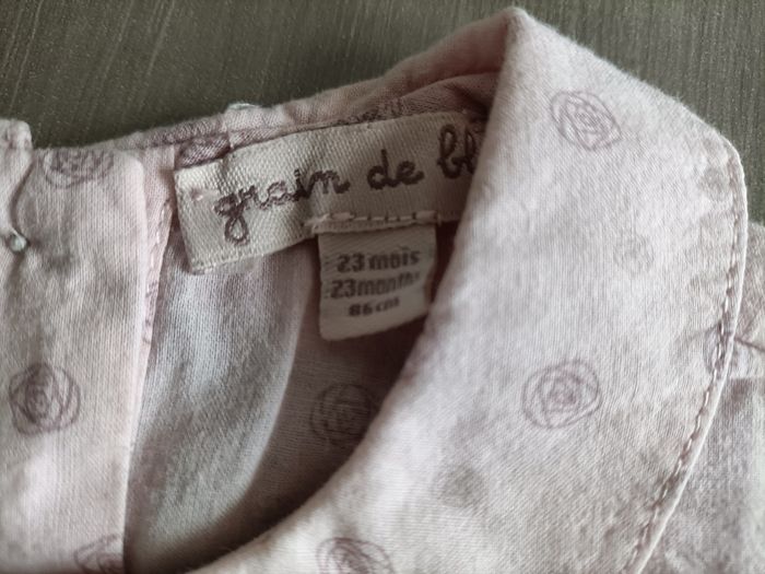 Blouse légère rose pâle imprimée 23 mois - photo numéro 4