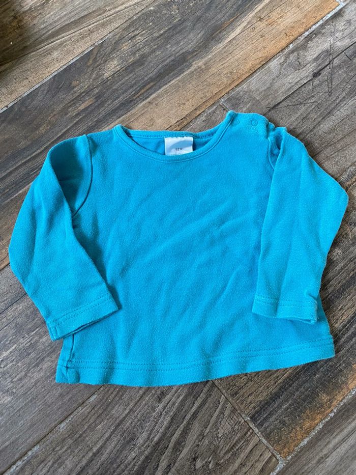 Pull bleu fille 12 mois