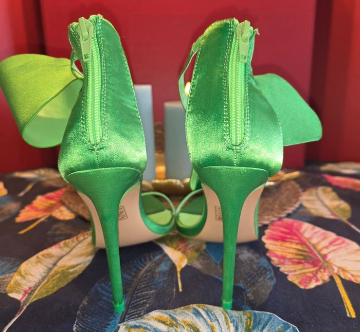 Escarpins vert gros noeud 40 - photo numéro 3