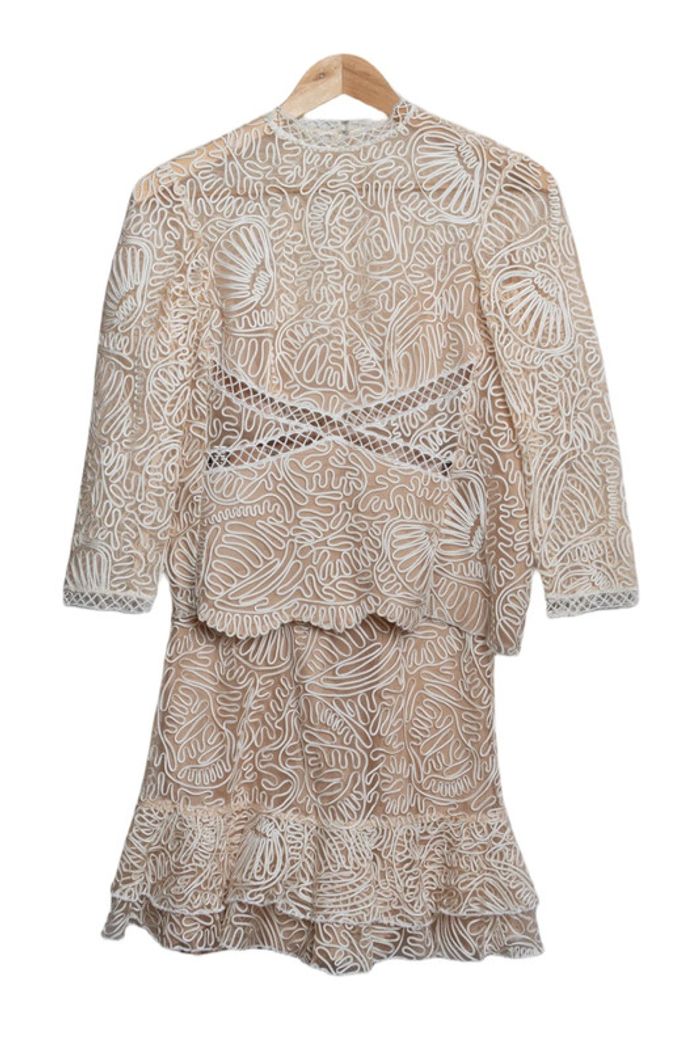 Ensemble unique upcyclé à partir d’une robe Margaux Tardits T.36 - photo numéro 2