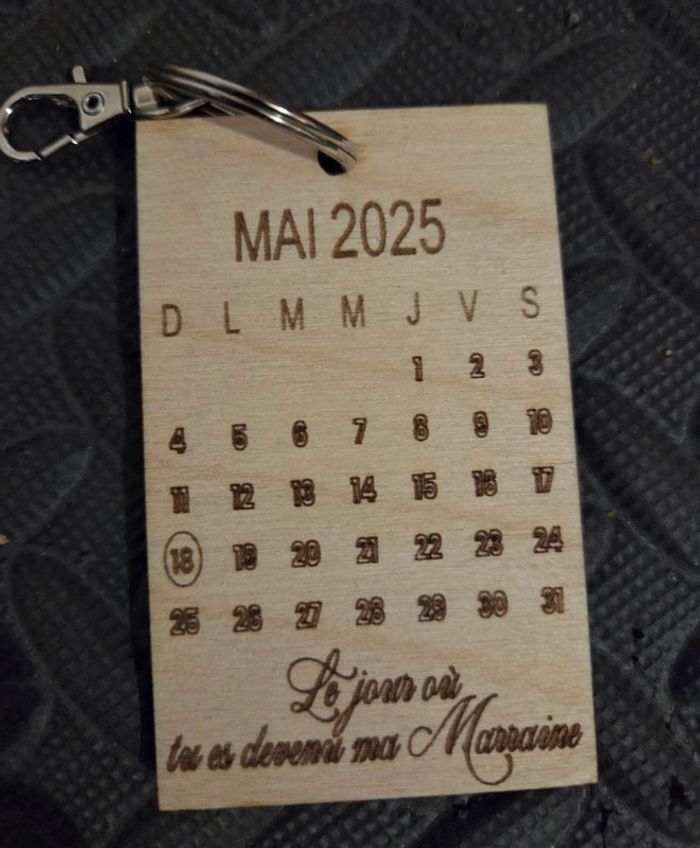 Porte clé parrain marraine - photo numéro 2