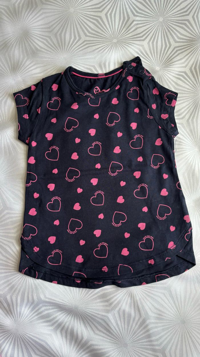 Tee-shirt à manches courtes fille 18/24 mois-86/92cm - photo numéro 2