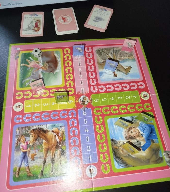 🟢 Vintage Dujardin Martine Course de chevaux et Jeu de l'oie - photo numéro 2