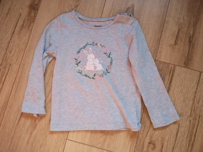 Tee shirt manches longues lupilu lapin 2 ans