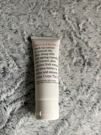 Crème pour le corps thé noir, What’s in it for me