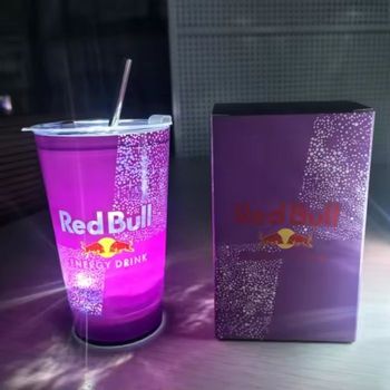 Verre Plastique Redbull Violet Lumineux 420ml 