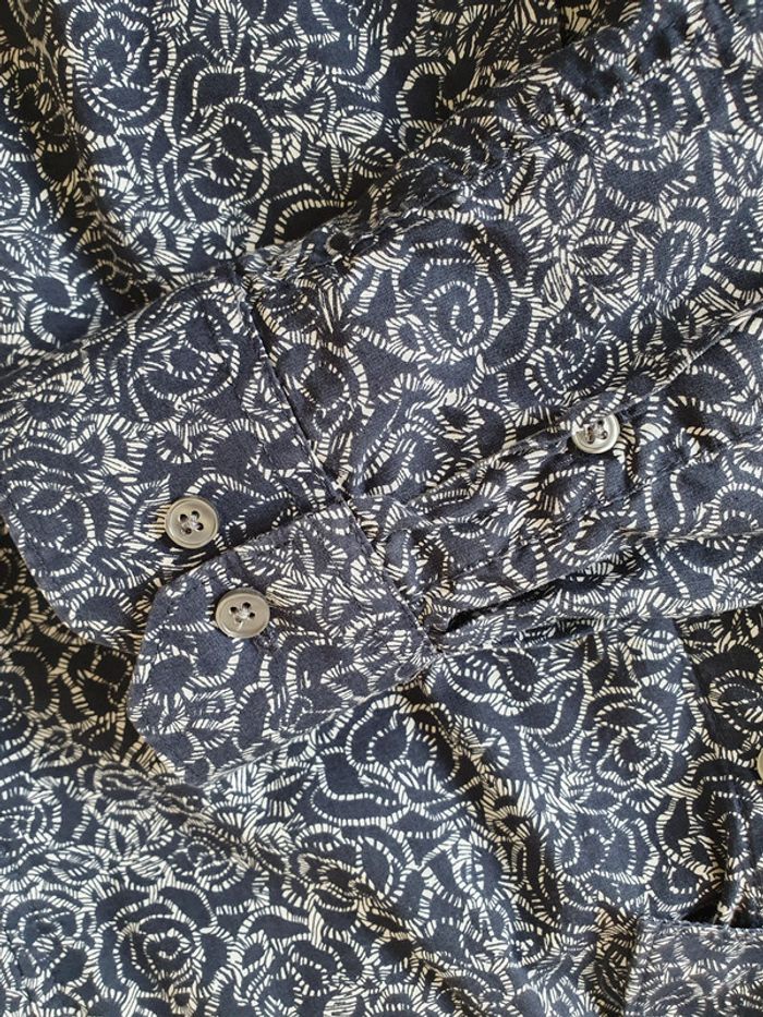 Chemise bleue à motifs easy slim - Brice - Taille M - photo numéro 3