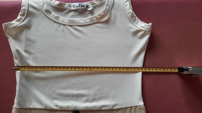 Robe d'été blanche et beige - photo numéro 5
