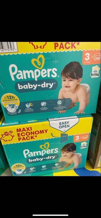 Vents pack 2 cartons Pampers taille 3 baby dry