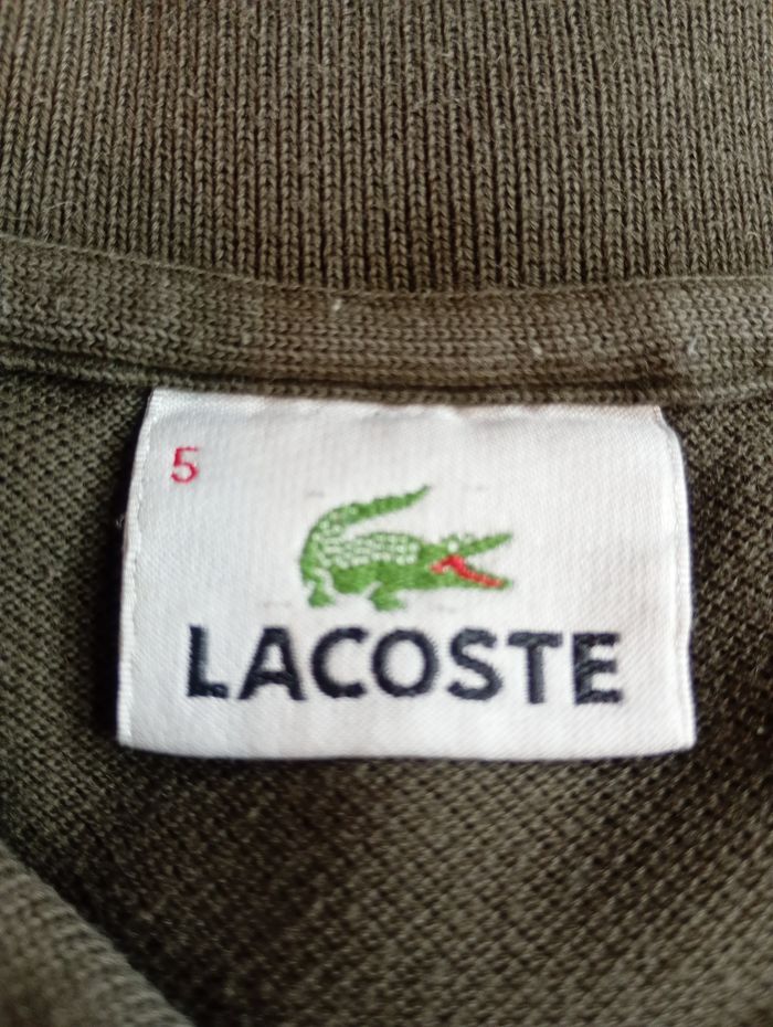 Polo Lacoste marron clair – taille 5 (L) - photo numéro 4