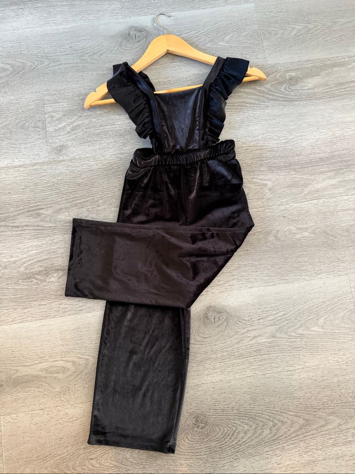 Combinaison pantalon effet velours noir Zara - photo numéro 2