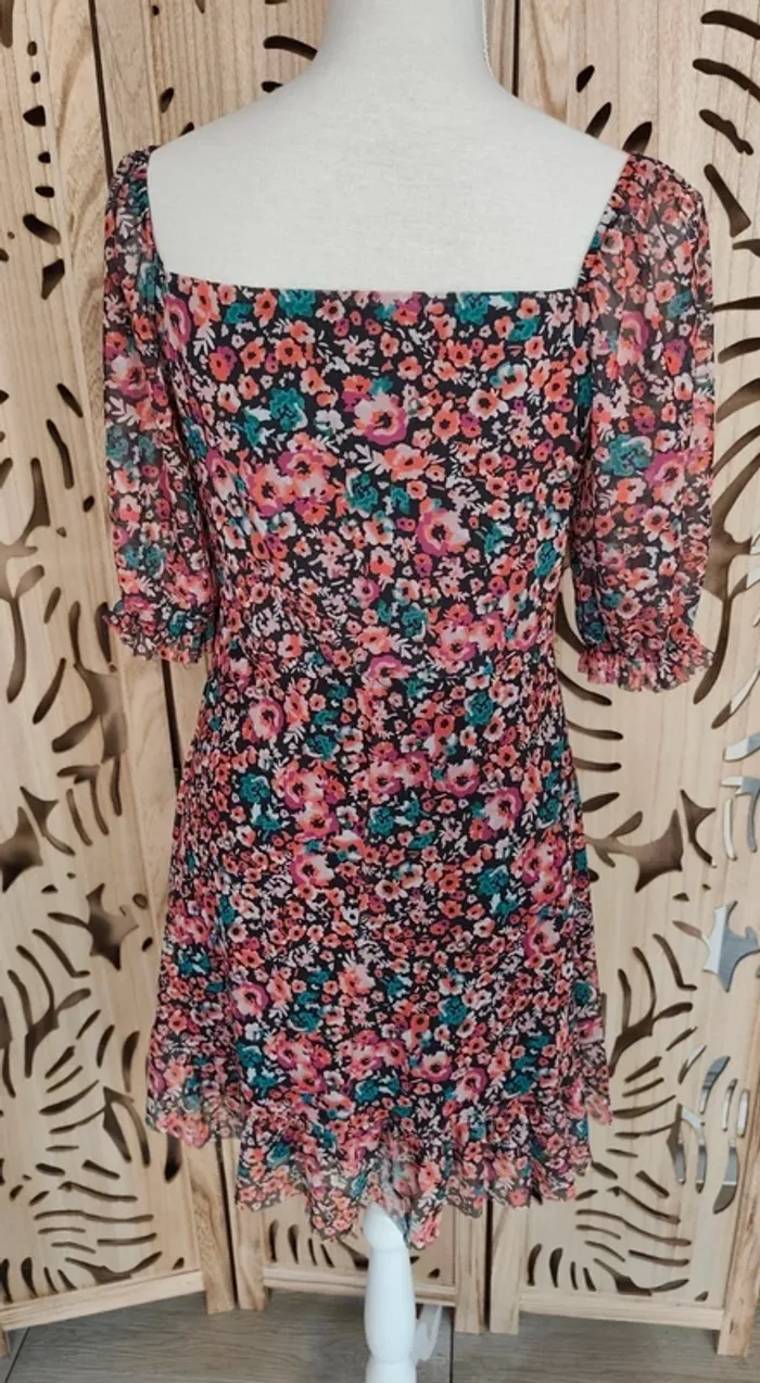 Robe imprimée fleurie col carré T L Trendyol - photo numéro 6