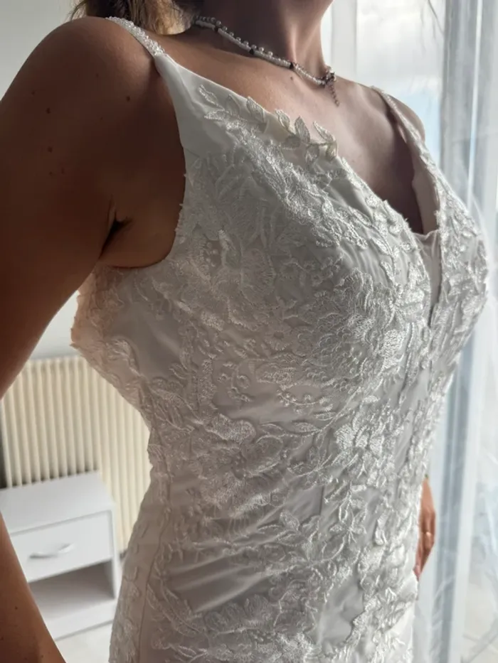 Magnifique robe de mariée sirène dentelle – Taille 36 - photo numéro 3