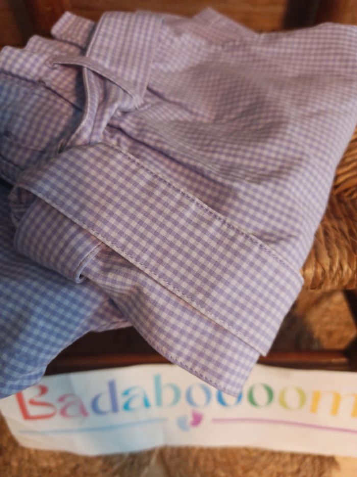 Short vichy mauve Uniqlo tbe - photo numéro 5