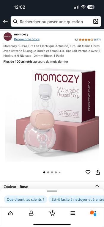Tire lait mains libre MOMCOZY S9