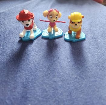 3 petites figurines Pat Patrouille Stella, Marcus et Ruben