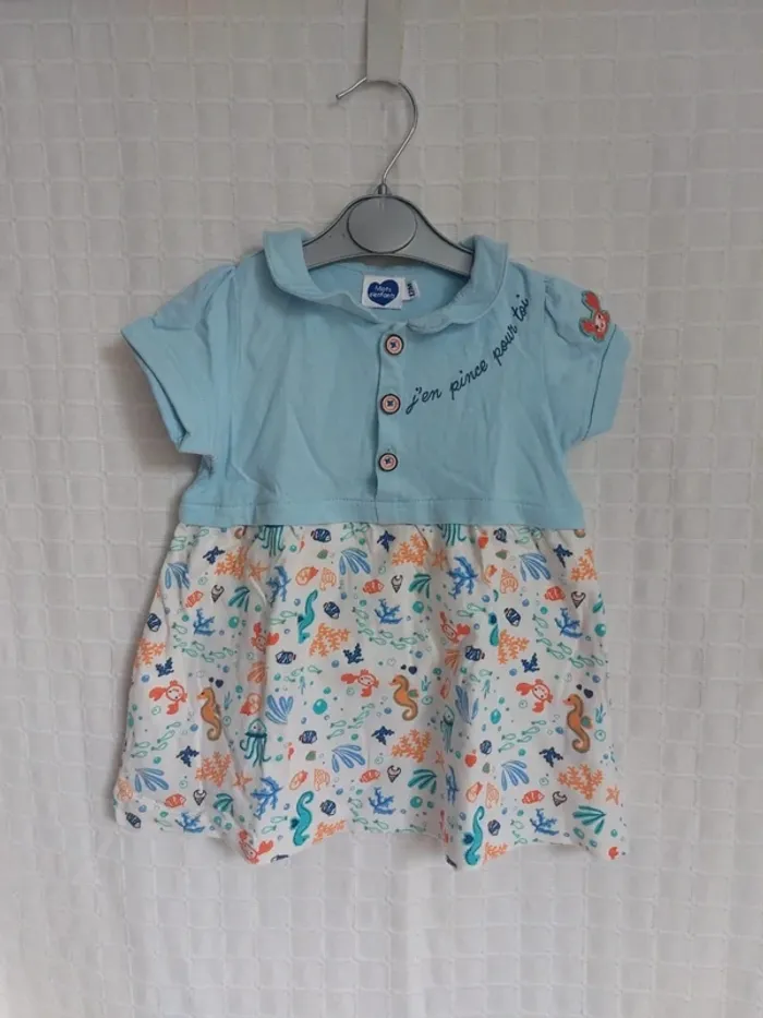 Robe manches courtes Mots d enfants 12 mois - photo numéro 1