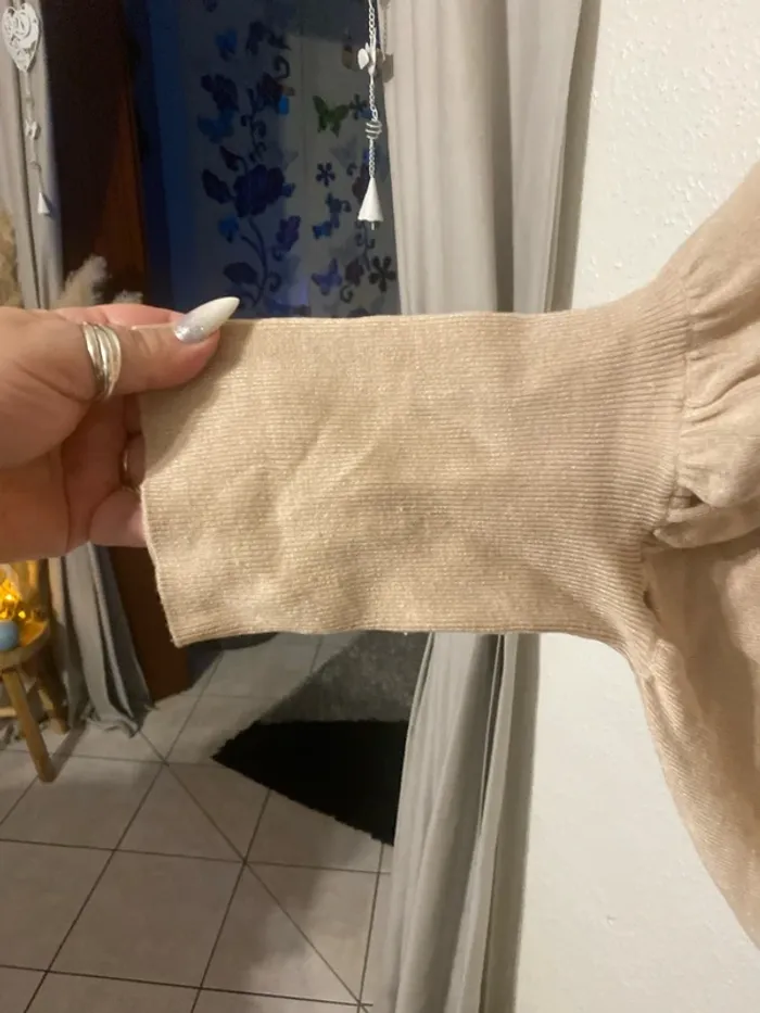 superbe pull long chauve souris beige 3 suisses 50/52 - photo numéro 3