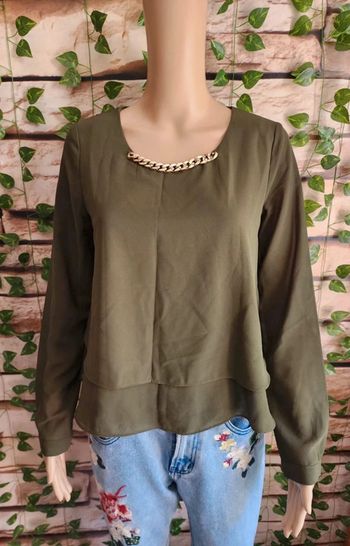 🌸Blouse chic avec collier Pink Boom Taille 36🌸