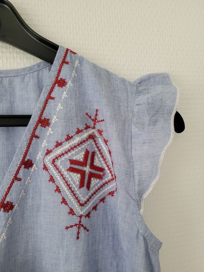 Blouse bleue Cyrillus 12 ans TBE - photo numéro 2