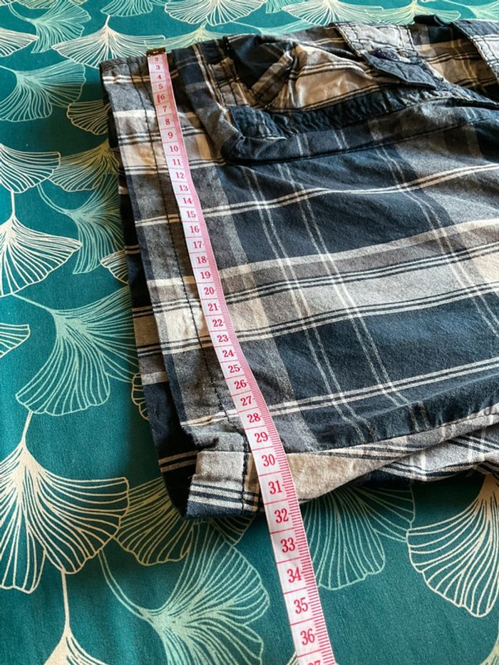 Short cargo bleu marine écossais à carreaux pour homme Lee taille W34 FR44 446 - photo numéro 6