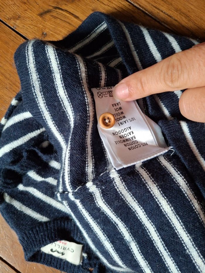 Robe pull cyrillus laine coton 6 mois - photo numéro 4