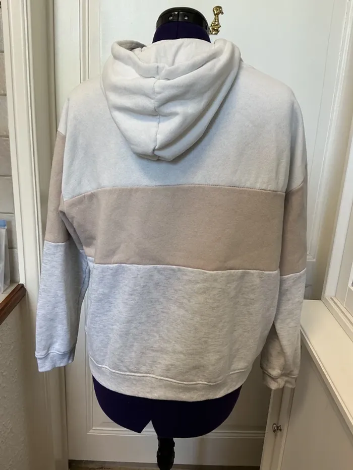 Sweat à capuche rose gris blanc Chicorée L - photo numéro 2