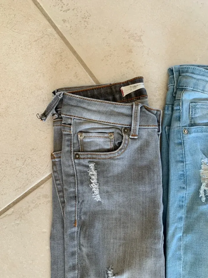 Lot de 4 jeans troués skinny femme fille 32 - photo numéro 2