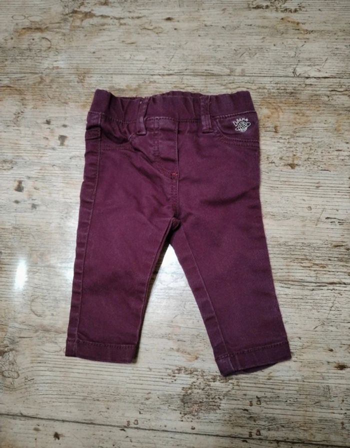 Joli pantalon en jeans fille 3 mois DPAM