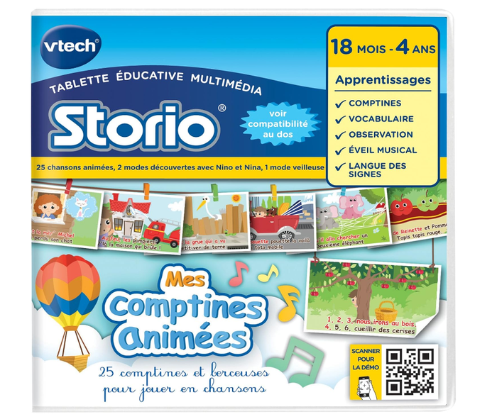 Jeu storio - Mes comptines animées