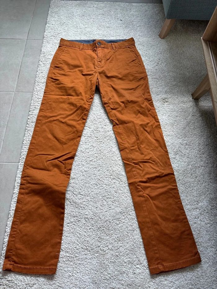Chino marron orangé slim taille 38 - photo numéro 5