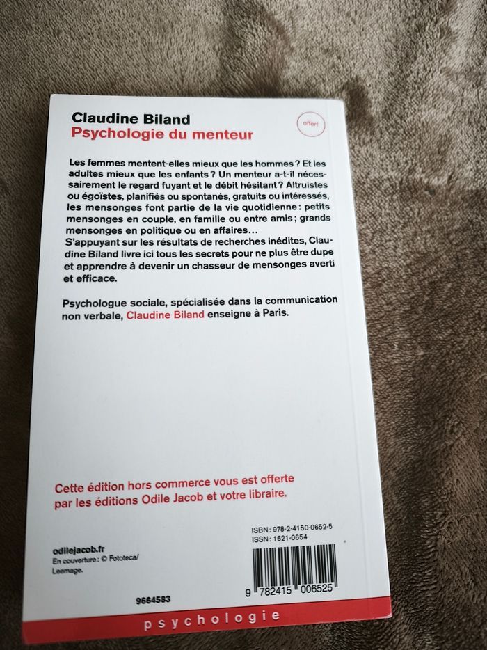 Livre psychologie du menteur - photo numéro 2