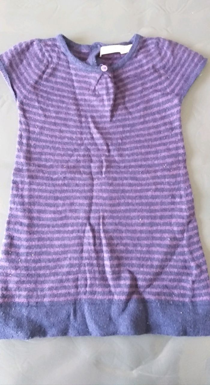 Robe à manches courtes marine