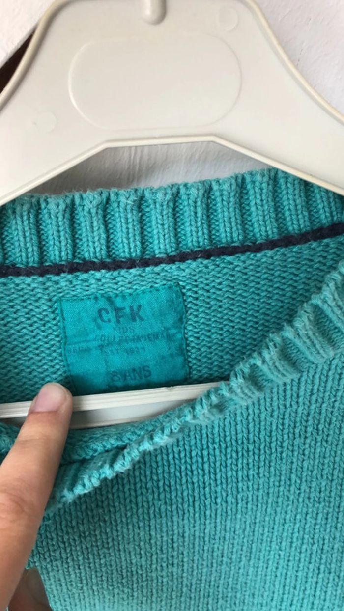 Pull vert CFK taille 8 ans - photo numéro 5