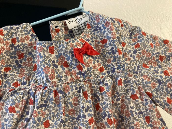 Blouse liberty cyrillus bébé 9 mois - photo numéro 2
