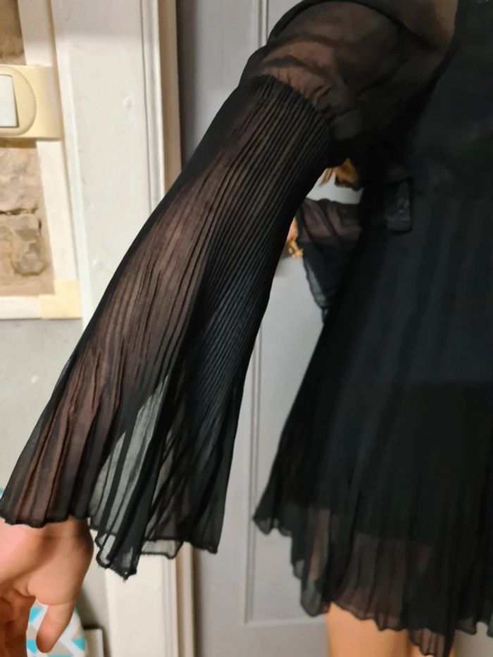 Robe tunique noire plissée 34 lele style - photo numéro 3