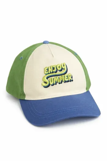 Casquette enfant Vertbaudet neuve "Enjoy Summer" 8-10 ans réglable 8-12 ans, 56 cm·Neuf avec étiquet
