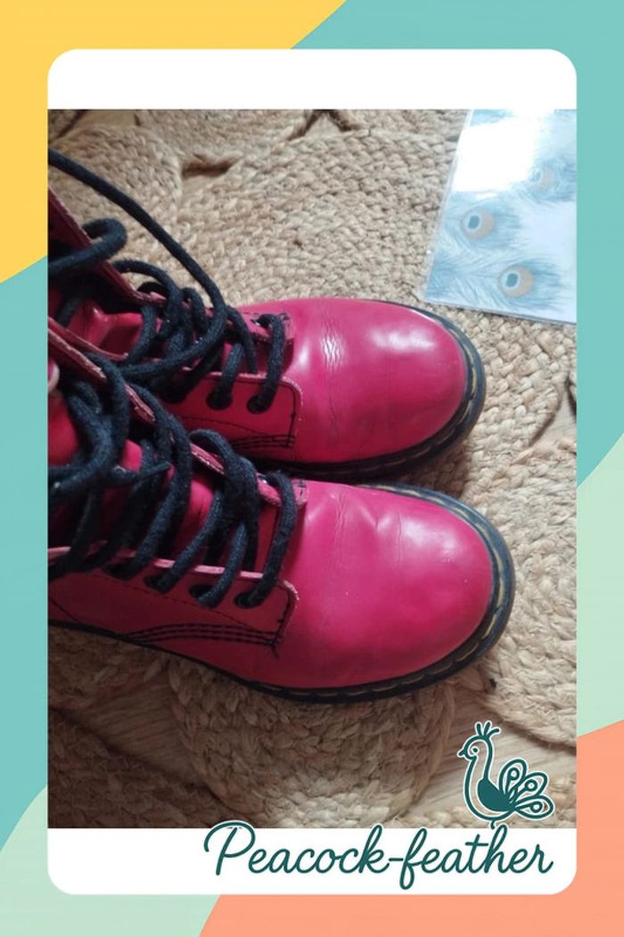 Bottines dr Martens rouges 36 - photo numéro 3