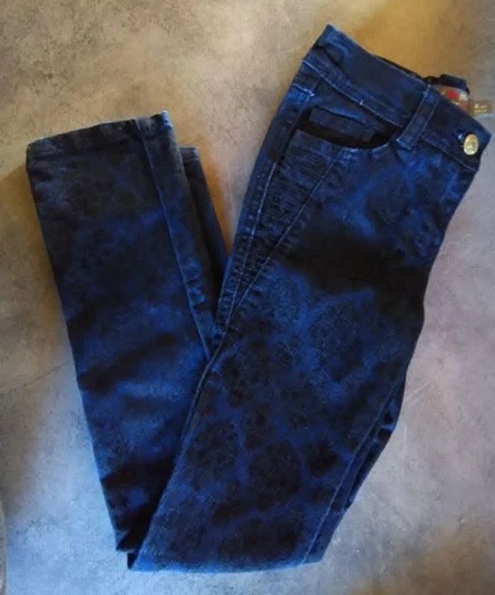 Magnifique jean broderies velours Orchestra 8 ans - photo numéro 5