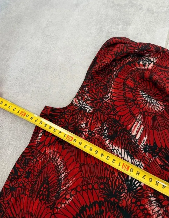 Robe d'été Sisley rouge taille S parfait état - photo numéro 5