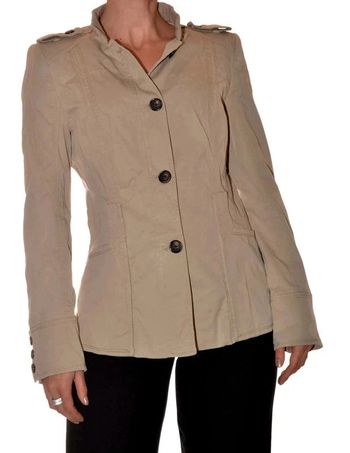 Veste extérieur légère beige uni manches longues ajustée taille M