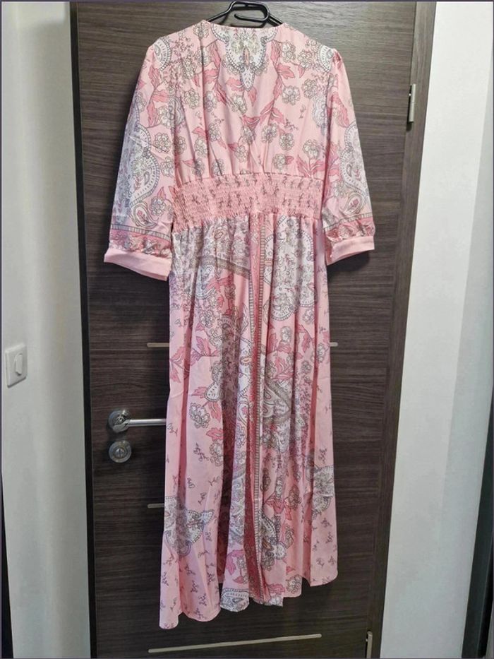 Robe rose pâle à motif - Taille XL - Aumora - photo numéro 8
