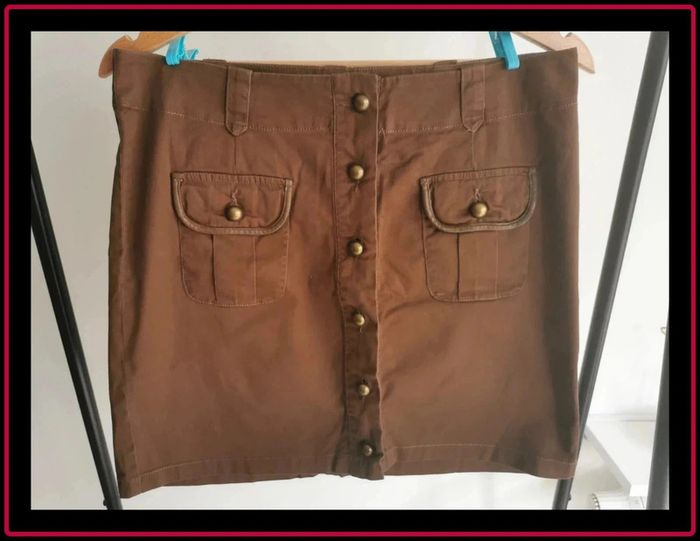 Jupe courte marron