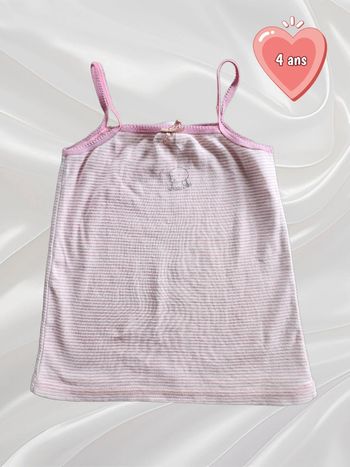 Maillot de corps à bretelles fille 4 ans
