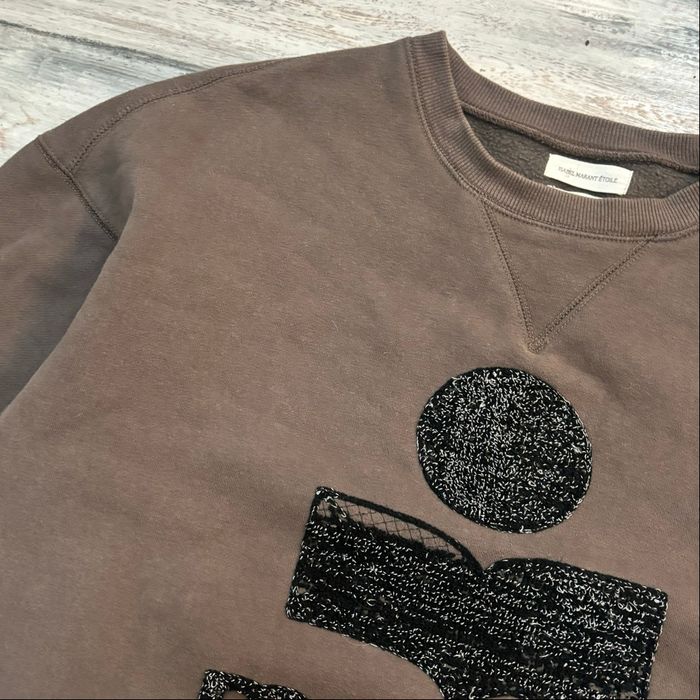 Sweat | Hoodie | Pull Isabel Marant Marron A Payette Noir - photo numéro 2