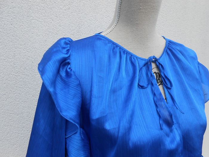 Blouse crop top bleu promod - photo numéro 2