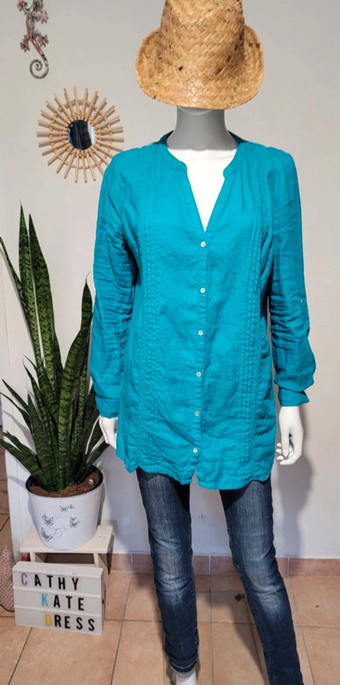 Chemise lin et broderies - photo numéro 3